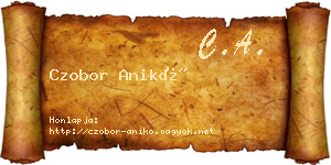 Czobor Anikó névjegykártya